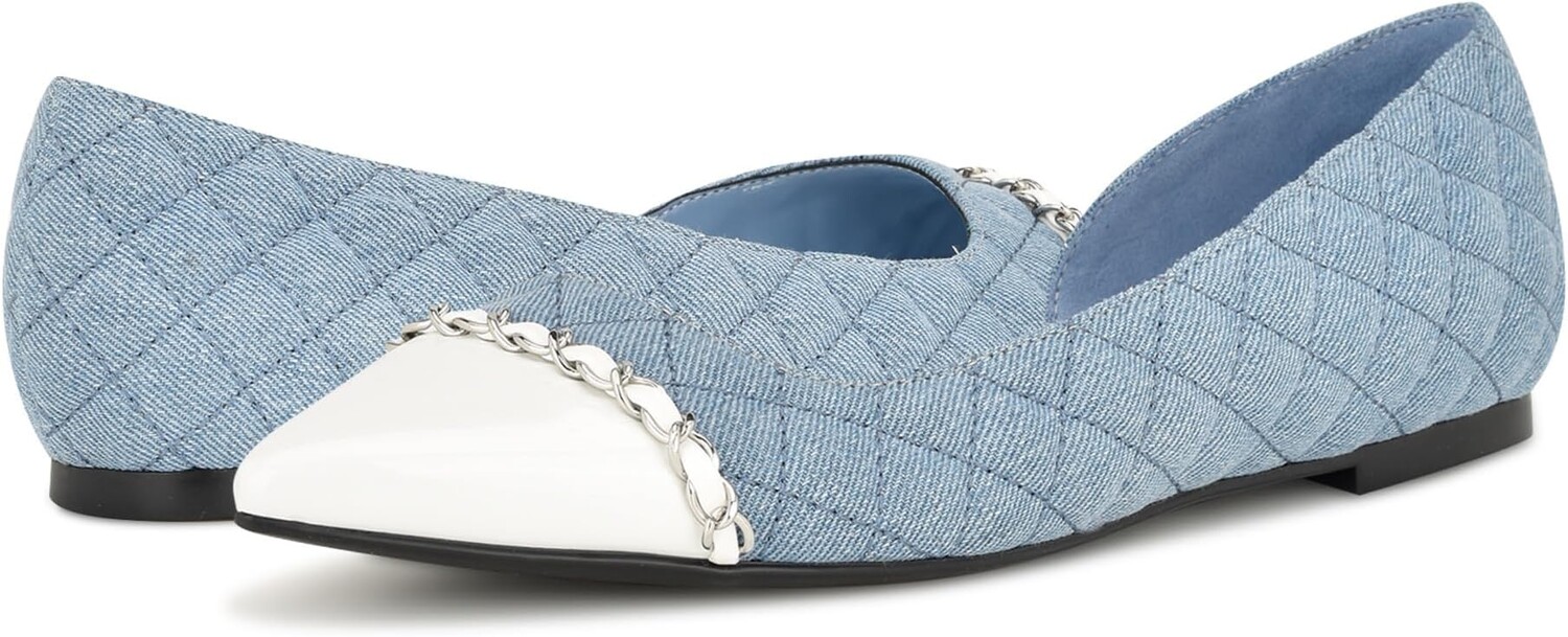 Туфли на плоской подошве Nine West Breza, цвет Light Blue Denim Multi