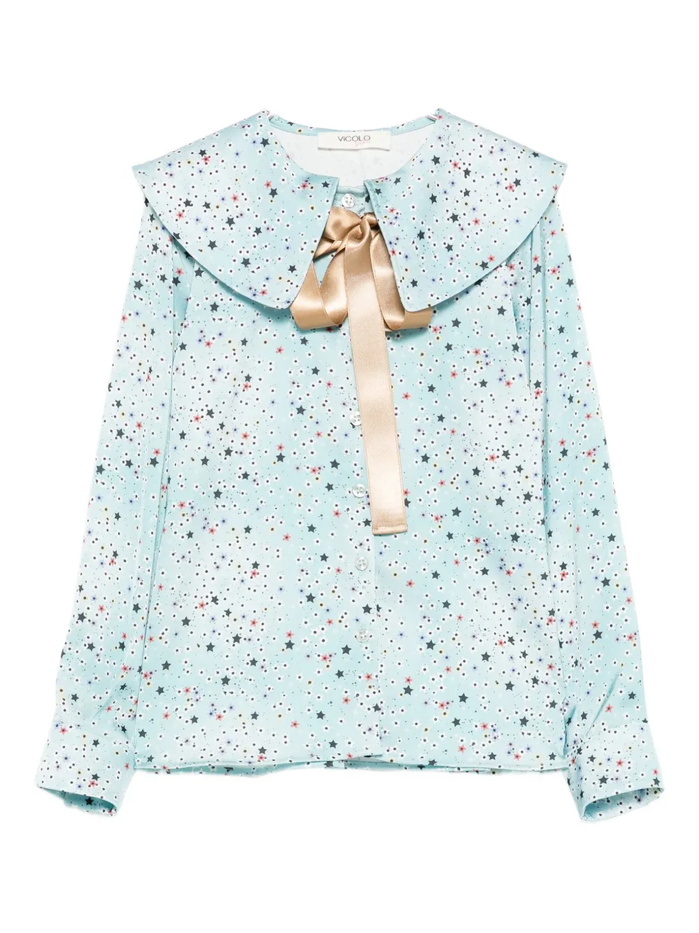 

Блузка с принтом в виде звезд Vicolo, синий