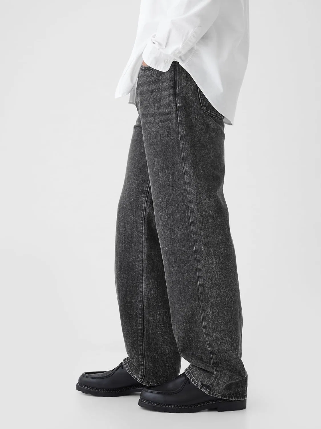 Джинсы свободные GAP, Washed Black — фото 2
