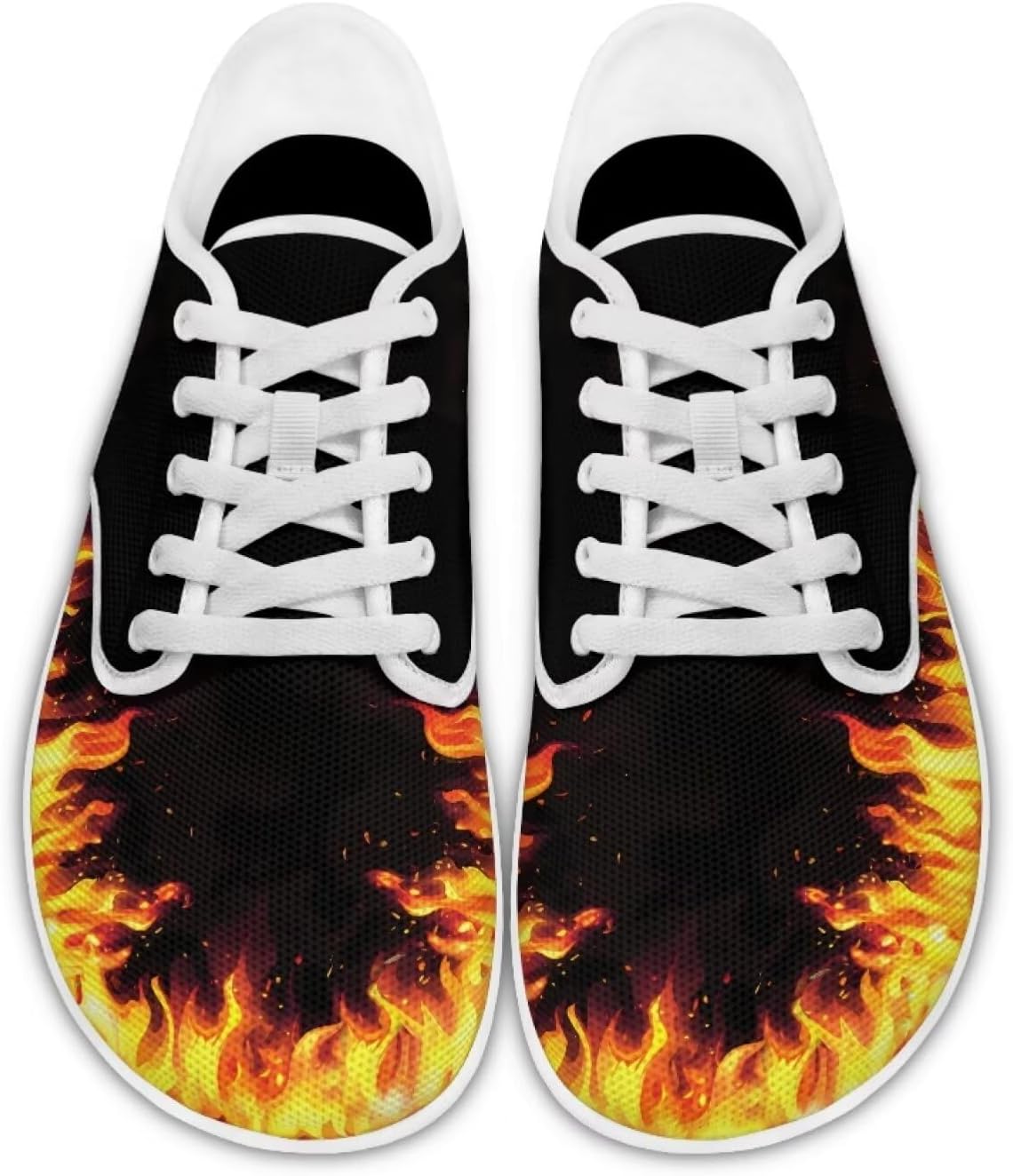 

Кроссовки для женщин Forchrinse с цветочным принтом колибри, шнуровкой, «босоножки» для девушек Y2K, с широким носком, минималистичные, дышащие сетчатые модные кроссовки для прогулок, Burning Flame