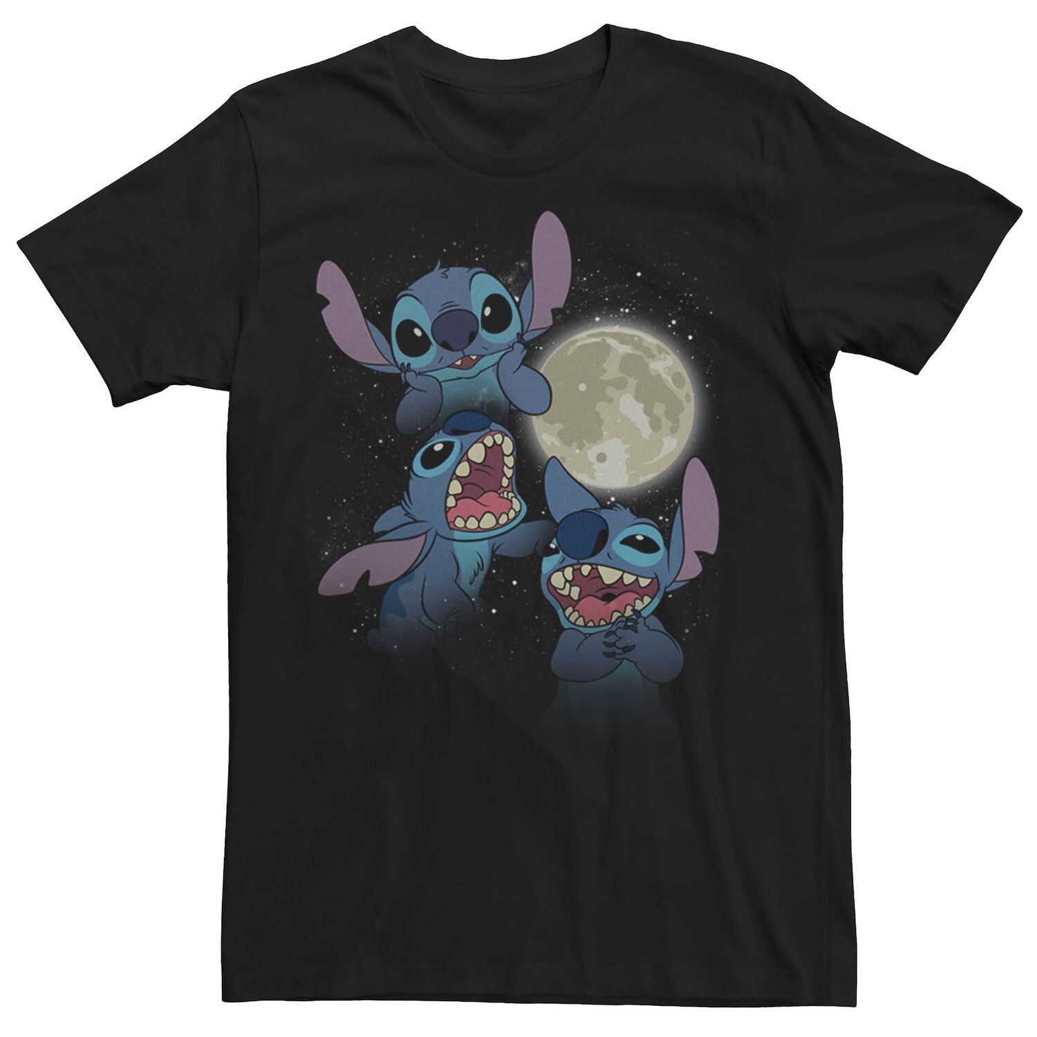 

Мужская футболка Lilo & Stitch Three Stitch Moon Galactic Disney