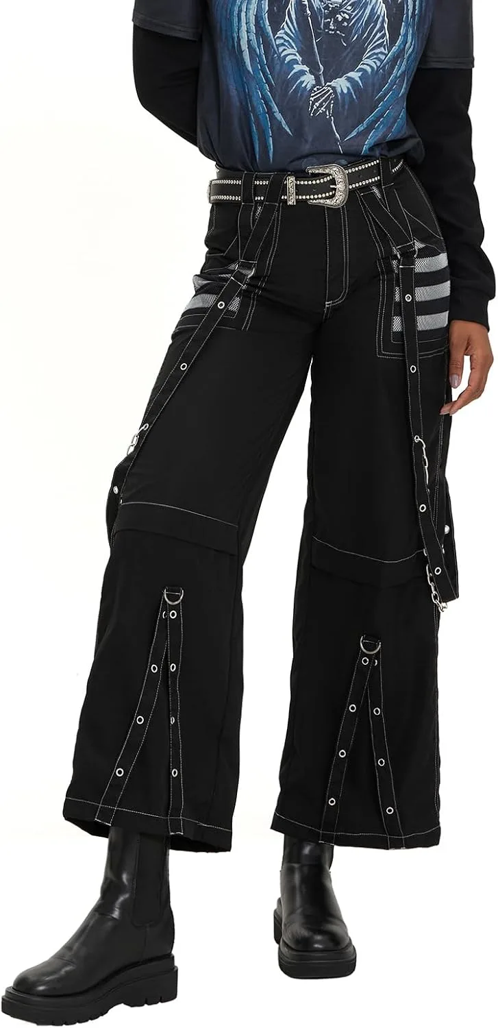 

Женские винтажные джинсы Baggy с полосками и молнией Prytgnsor