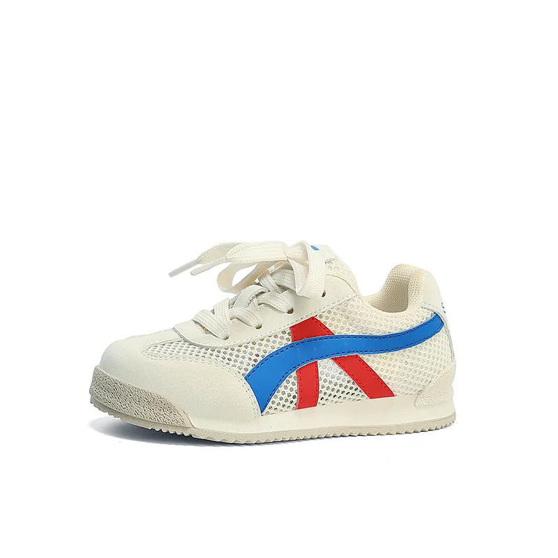 Детские кроссовки low top из микрофибровой кожи ST&SAT, ARMANI Gray/Red Green — фото 4
