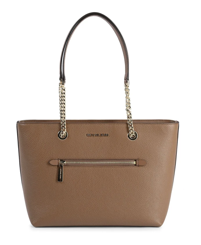 

Светло Коричневая кожаная сумка на цепочке Michael Kors, коричневый