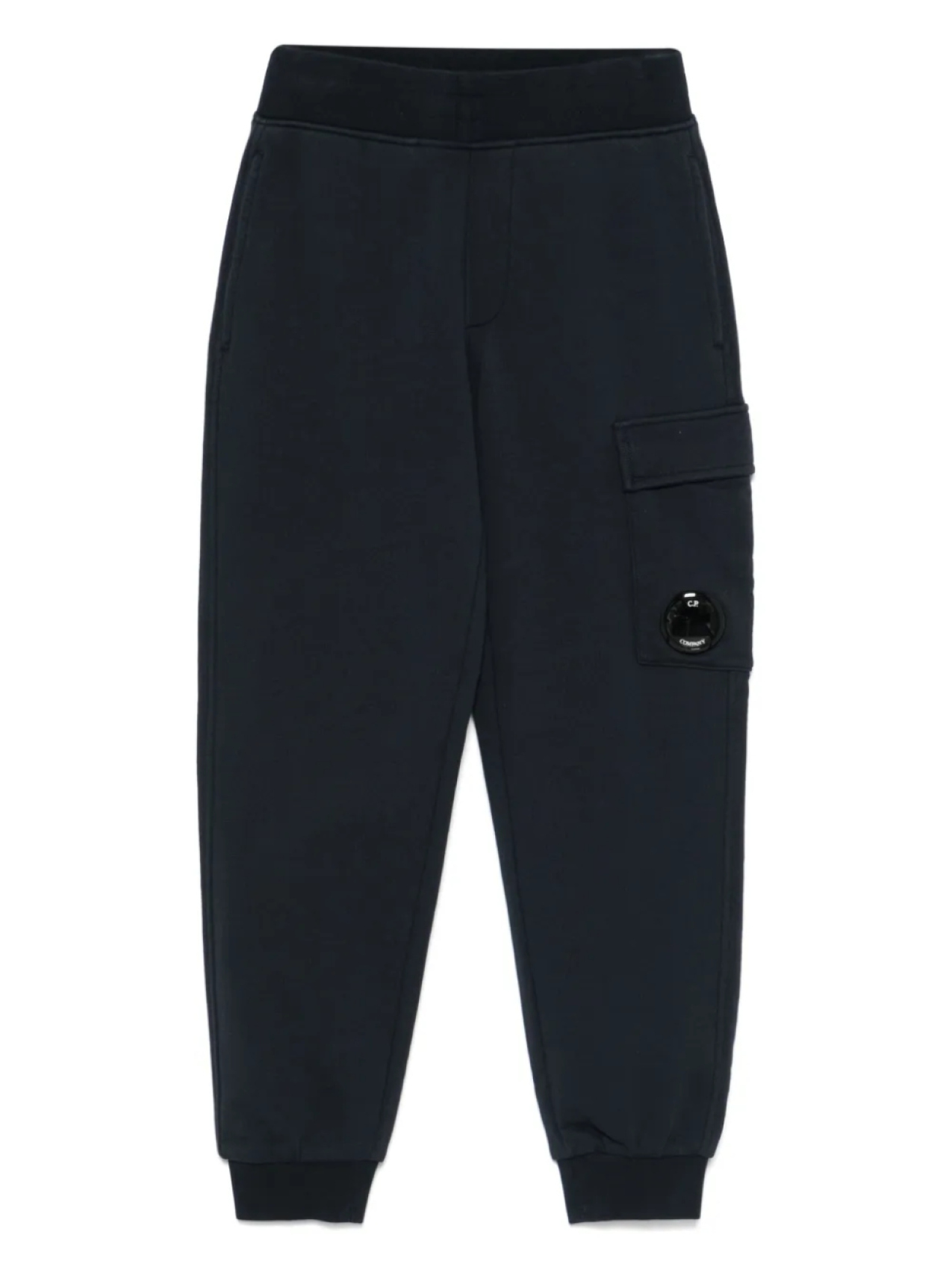 

C.P. Company Kids спортивные брюки с декором Lens, синий