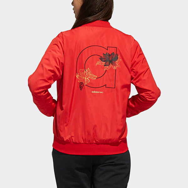 Куртка neo jkt повседневная спортивная куртка красная Adidas, красный — фото 4