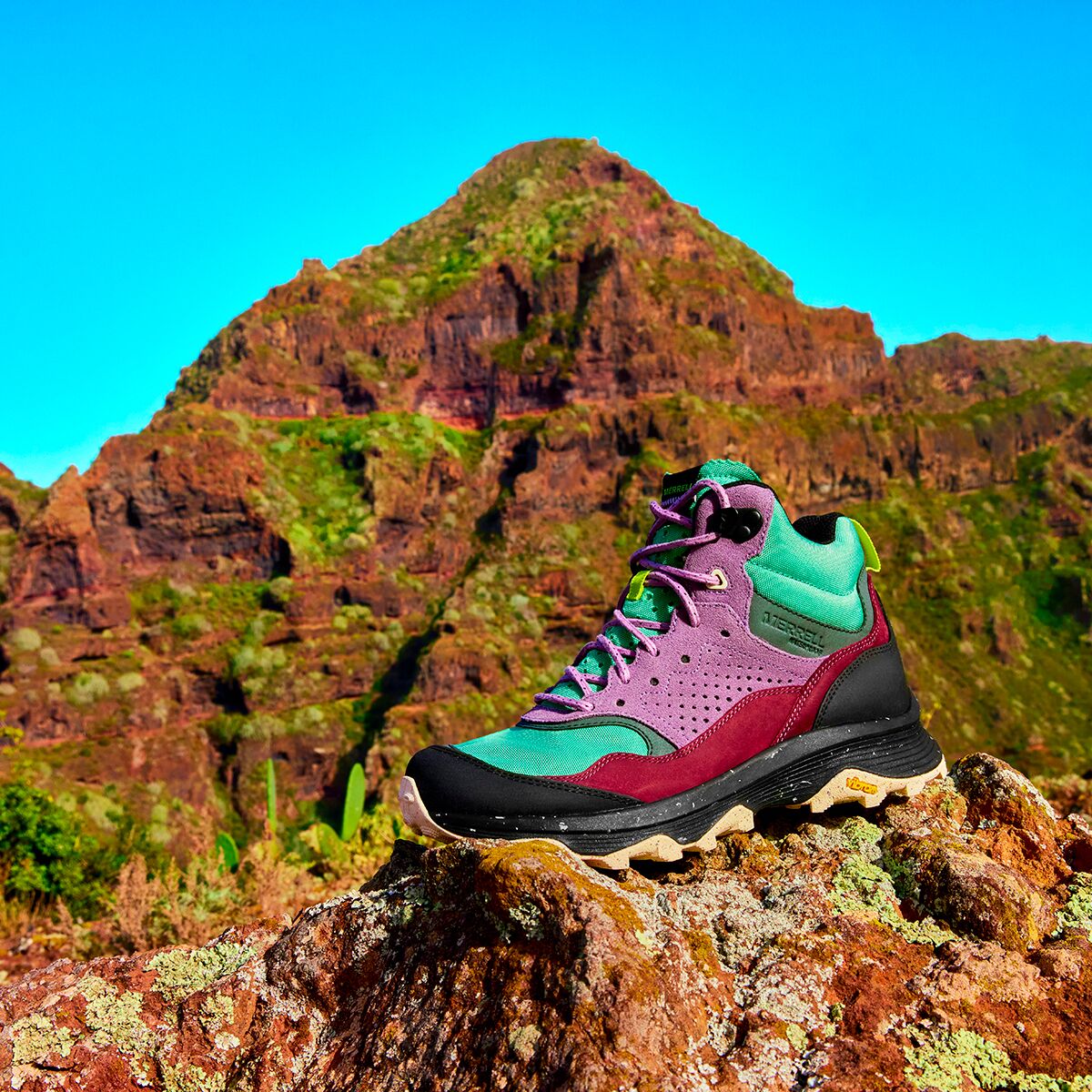Ботинки для походов женские Merrell Speed Solo Mid WP водонепроницаемые, мультиколор — фото 3