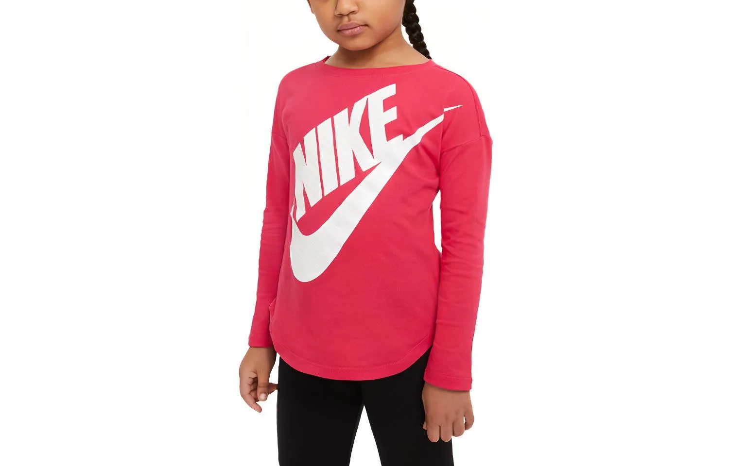 Футболка для детей с круглым вырезом Nike, Rush Pink — фото 3