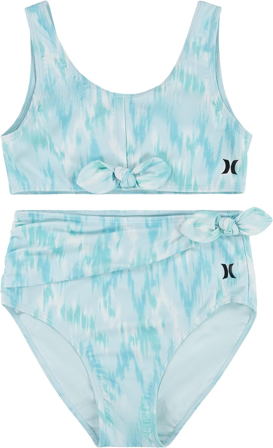

Купальник Hurley Kids Two-Piece Wrap Tie Bikini Swim Set, цвет Blue Cloud
