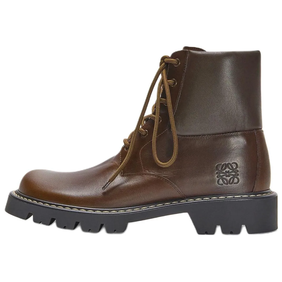 LOEWE Ботинки Sierra Calfskin на шнуровке, мужские, цвет темный хаки