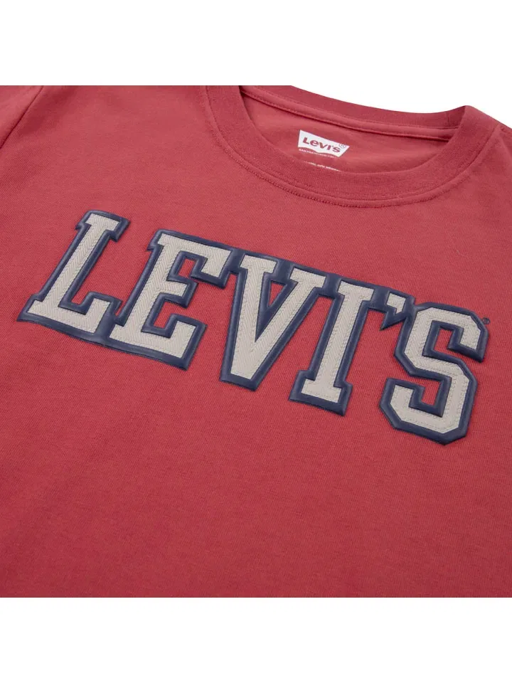 Лонгслив с принтом Levi's Kids, красный — фото 3