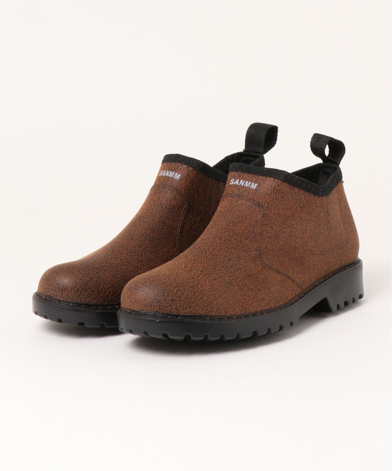 Мужские короткие резиновые сапоги /(M). Aimoha Mens, brown