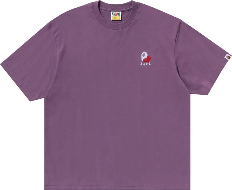 

Футболка BAPE Ape Head 2 Point Relaxed Fit 'Purple', фиолетовый