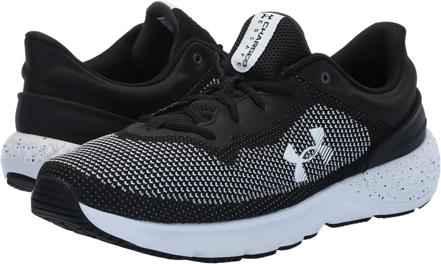 Мужские кроссовки Under Armour Charged Escape 4 Knit, черно-белый — фото 3