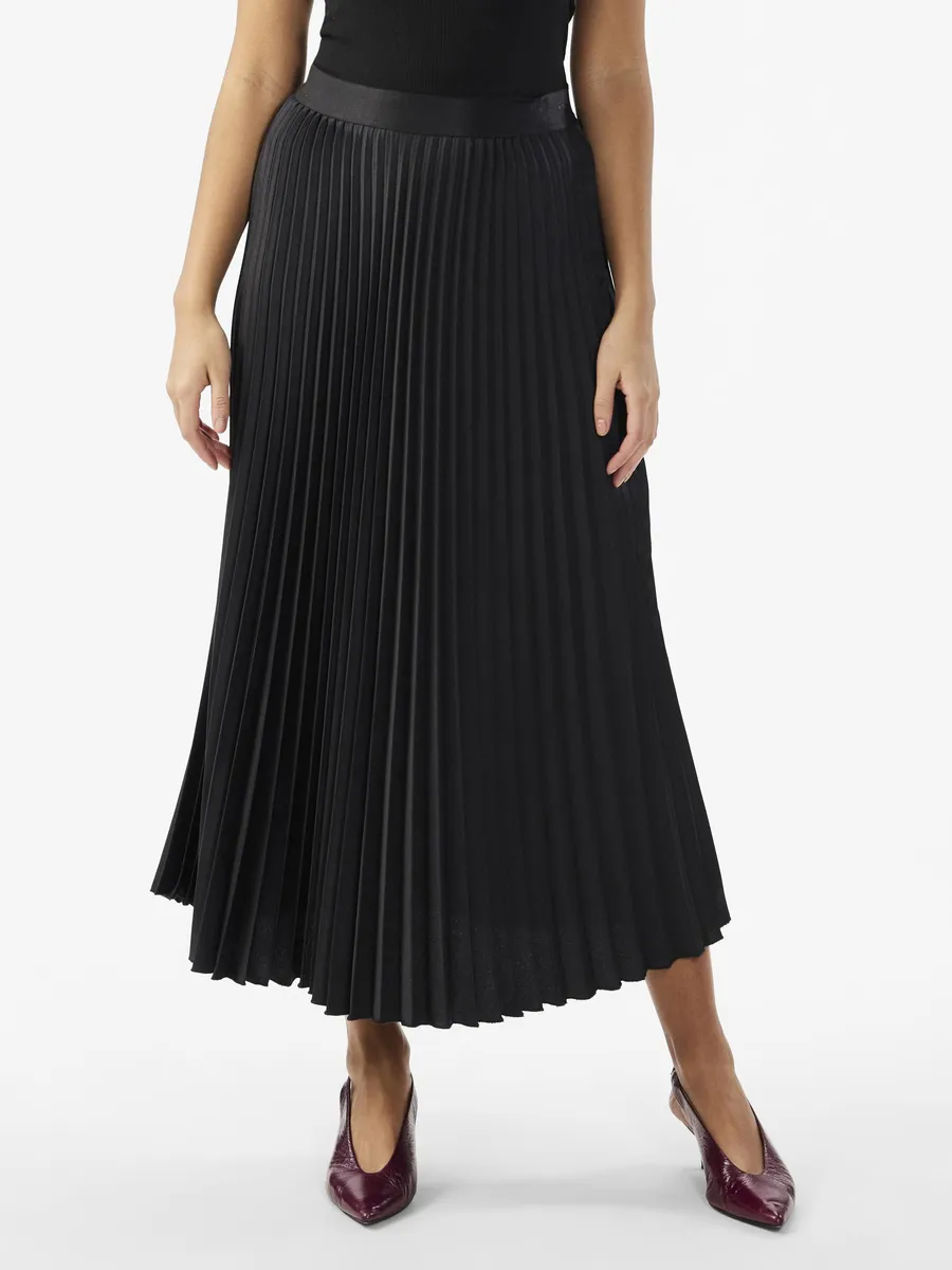 

Плиссированная юбка Y.A.S "YASCELINE HW MIDI SKIRT S. NOOS", черный