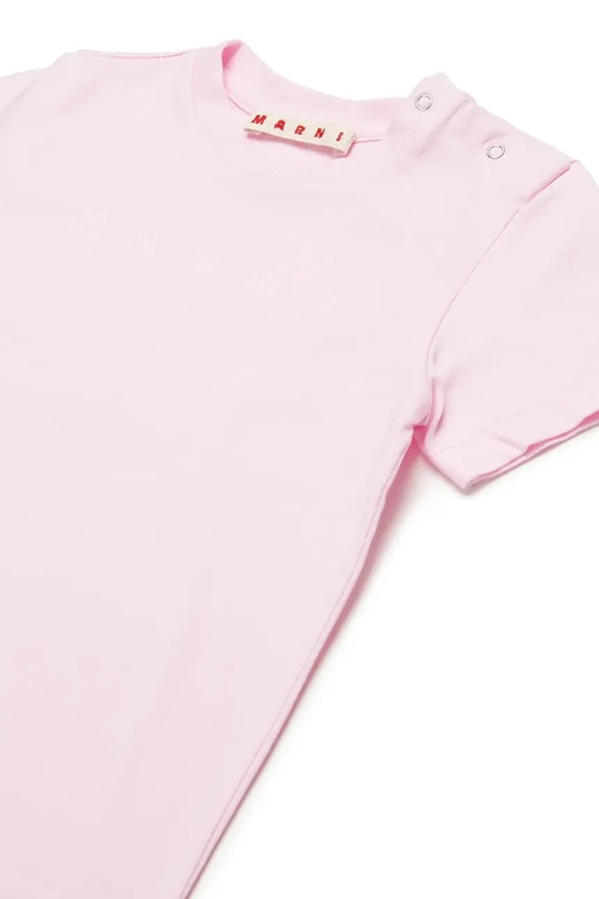 Детская хлопковая футболка MT276B T-SHIRT Marni, розовый — фото 3