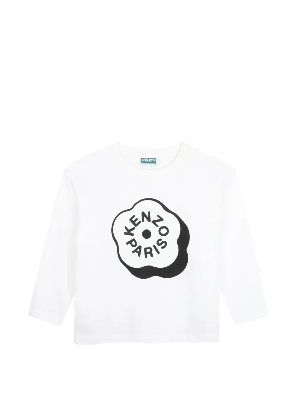 Футболка с длинным рукавом и принтом Boke Flower Kenzo Kids, белый