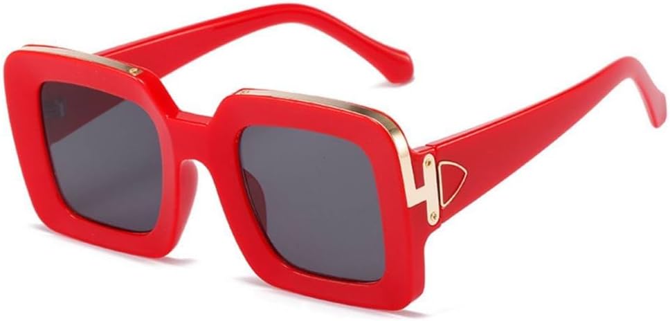 

Модные квадратные солнцезащитные очки для женщин в крупной оправе с цветочным рисунком, ретро-солнцезащитные очки в стиле стимпанк, пластиковые очки для женщин MTZJH, Red Black