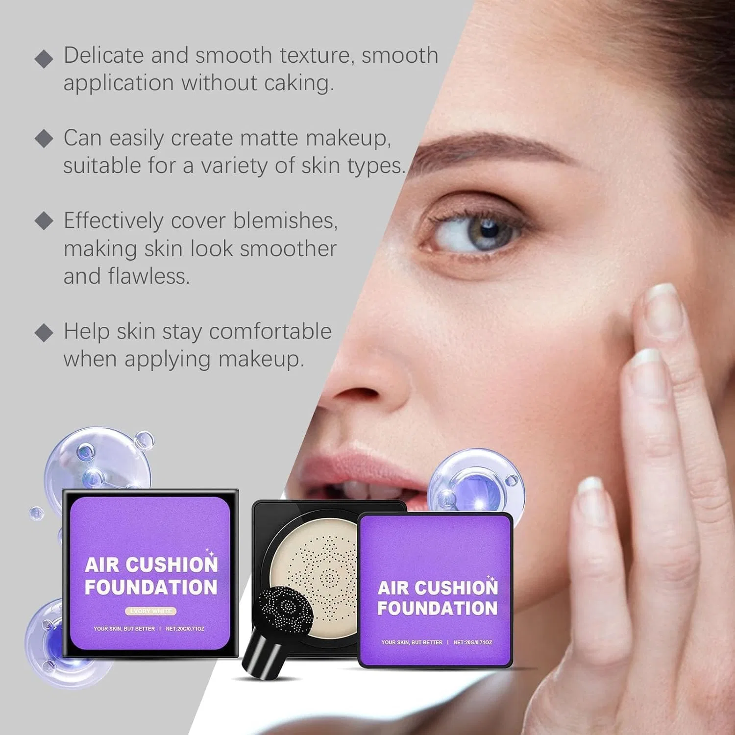 BB-крем «Mushroom Head Air Cushion CC Cream» от Serentia Shibeikadi, Natural And Ivory — фото 3