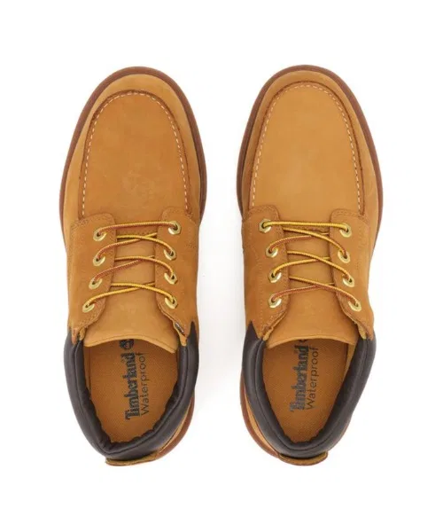 Ботинки Timberland BASIC SINGLE MOC TOE OX WP из премиальной кожи, водонепроницаемые, жёлтые — фото 3