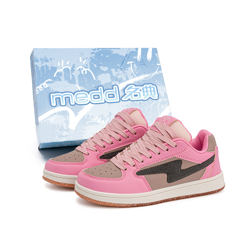 

Puffy Skateboard Shoes Slip Resistant Abrasion Resistant Low top Skateboard Shoes Unisex Medd, barbie розовый