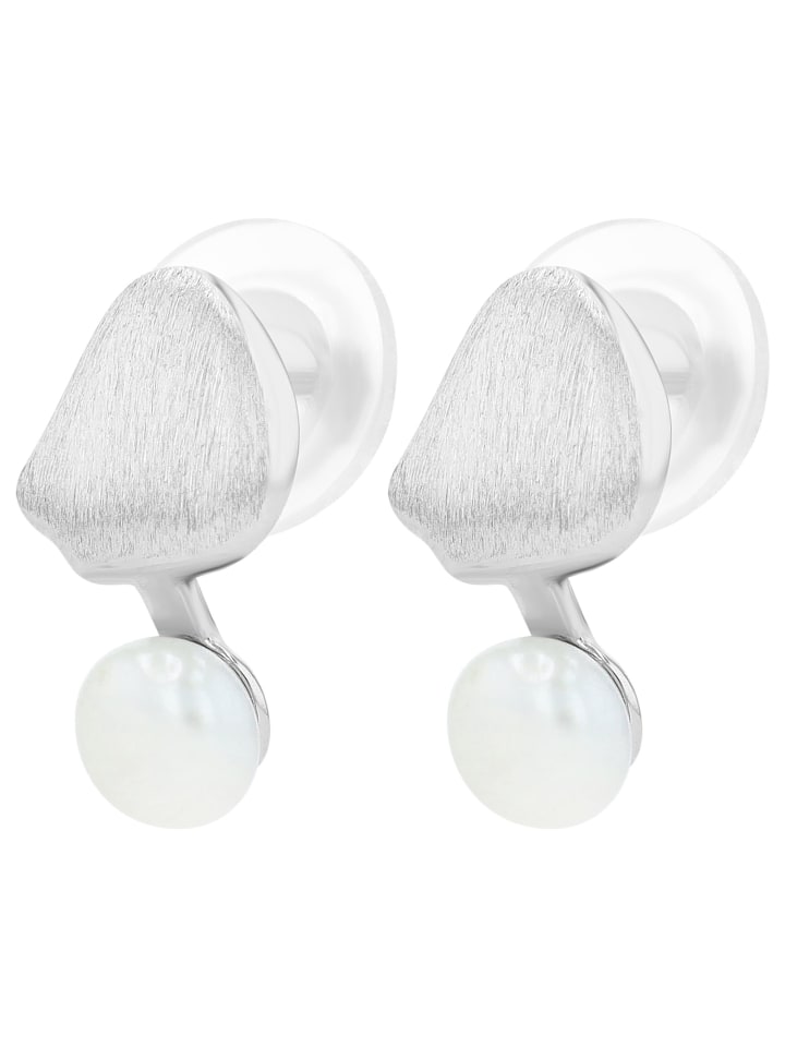 

Adeliás Женские серьги - серьги-гвоздики из серебра 925 пробы с пресноводной жемчужиной в серебряной оправе