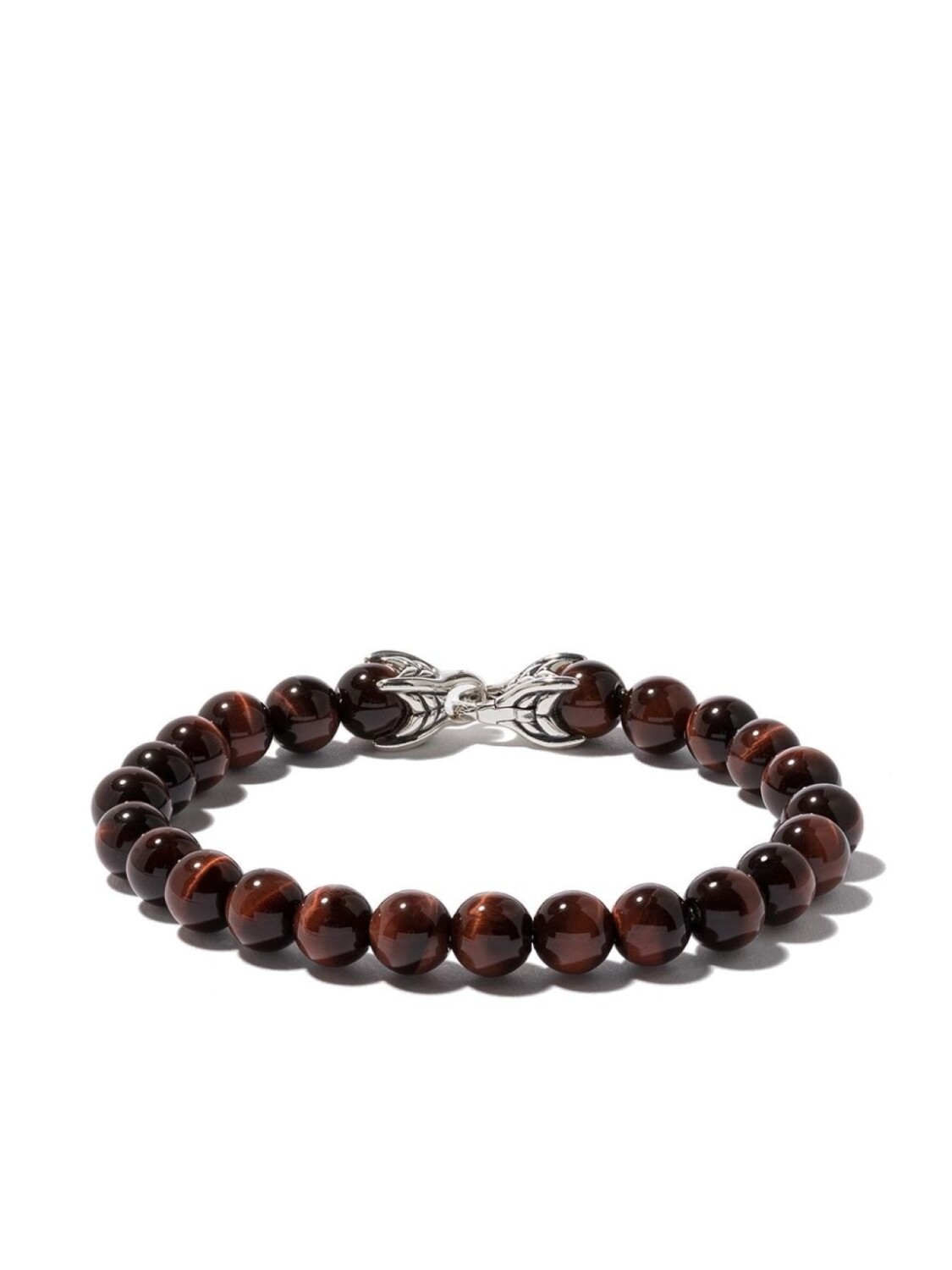

Серебряный браслет Spiritual Beads с тигровым глазом David Yurman, коричневый
