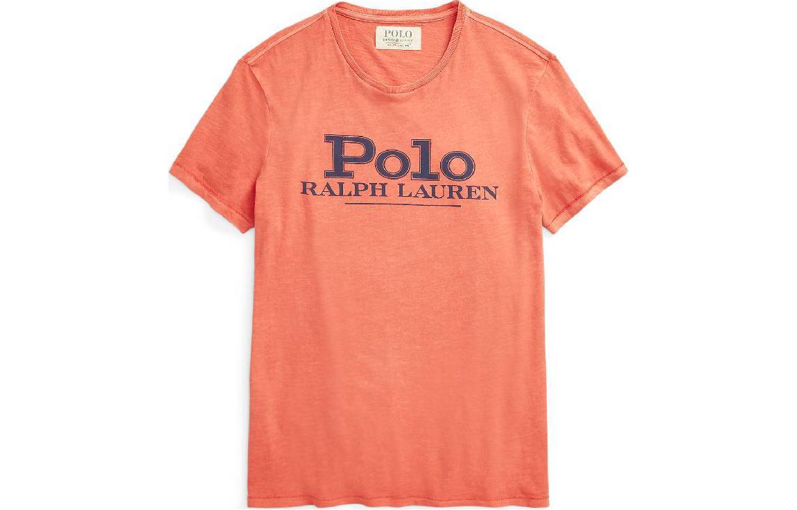 Футболка поло мужская оранжевая Polo Ralph Lauren — фото 2