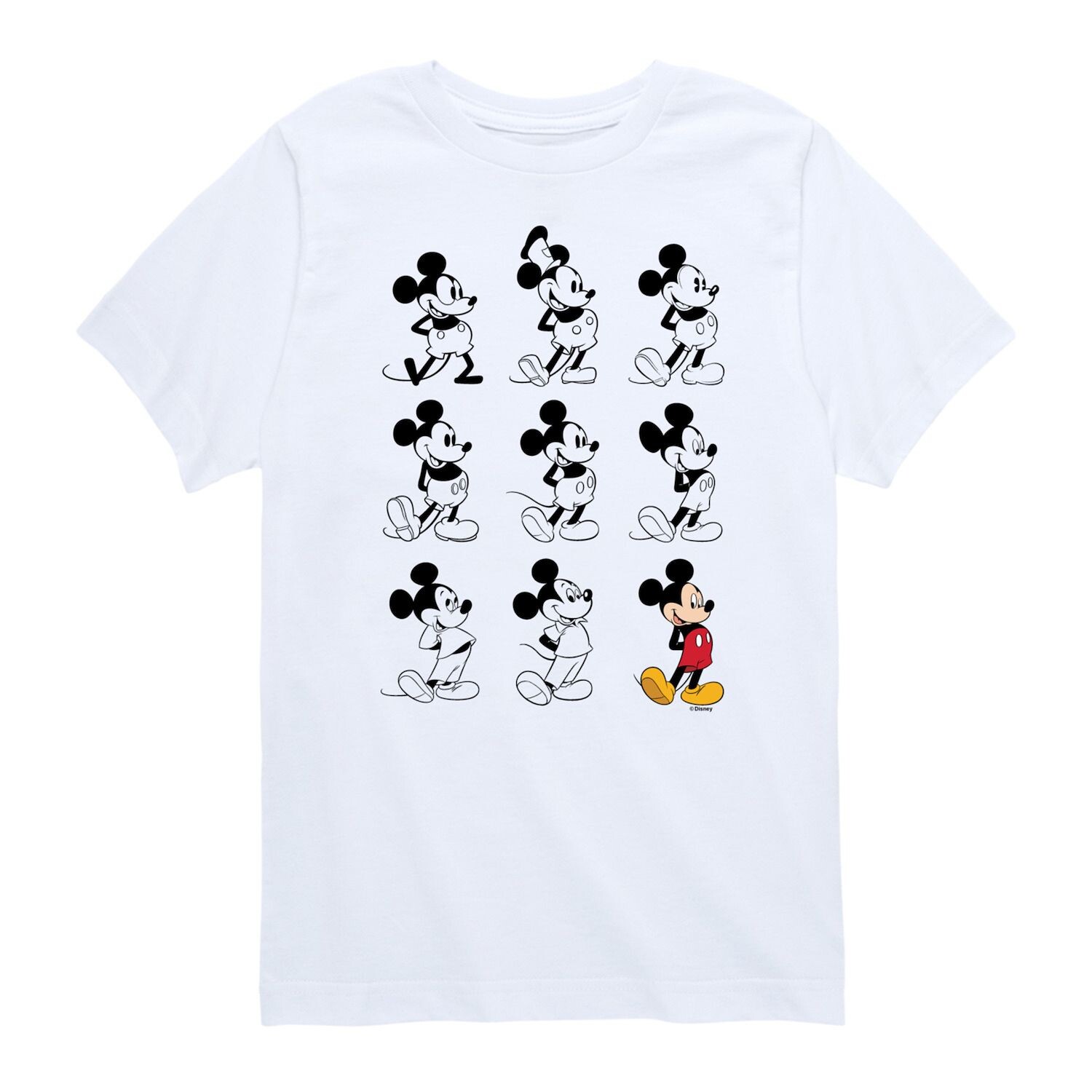 

Футболка Disney Mickey Mouse Evolution для мальчиков 8–20 лет Licensed Character, белый