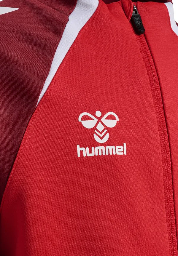Детская тренировочная куртка hmllead 2.0 track zip Hummel, True Red/Maroon — фото 3