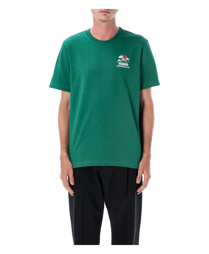 

Футболка с принтом в виде волн Casablanca, зеленый