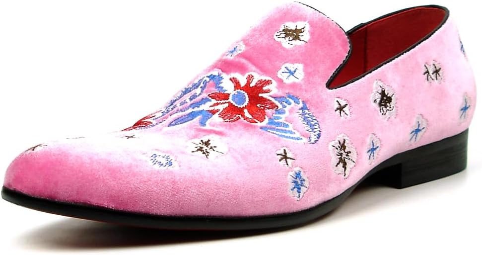 

Мужские бархатные слипоны с вышивкой Fiesso от Aurelio Garcia FI-7413 Fiesso By Aurelio Garcia, розовый