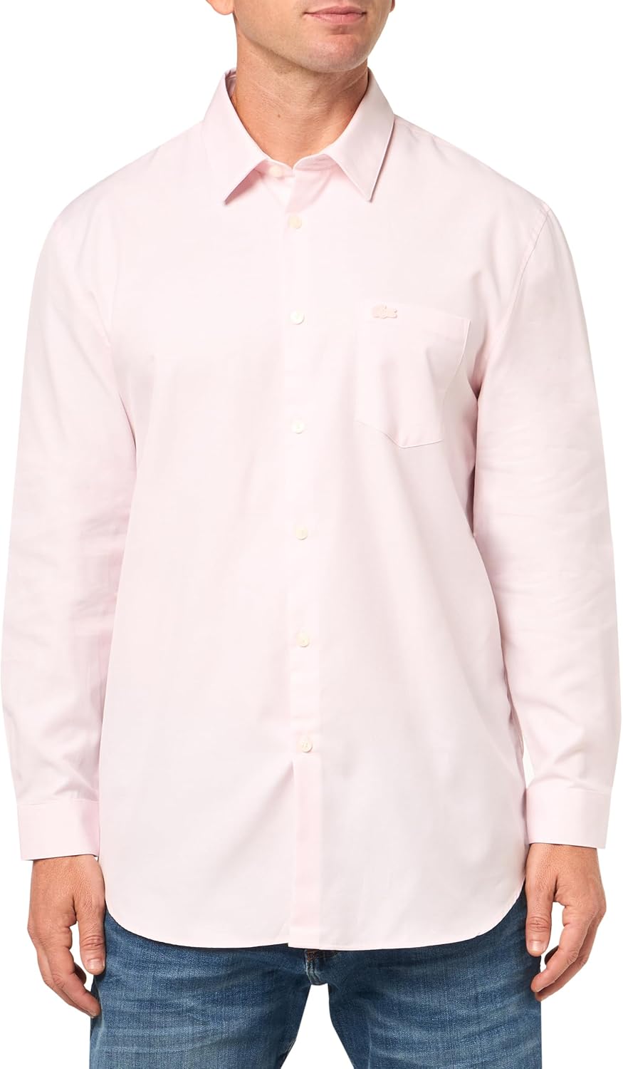 

Lacoste мужская рубашка Regular Fit из премиального хлопка, Flamingo Pink