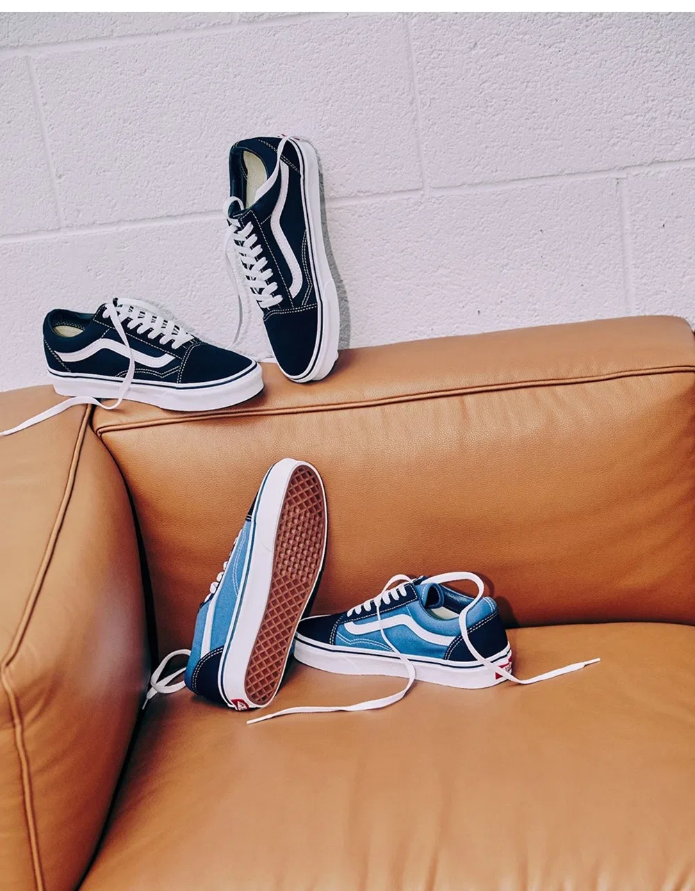 Мужские низкие кеды Old Skool тёмно-синие от Vans — фото 3