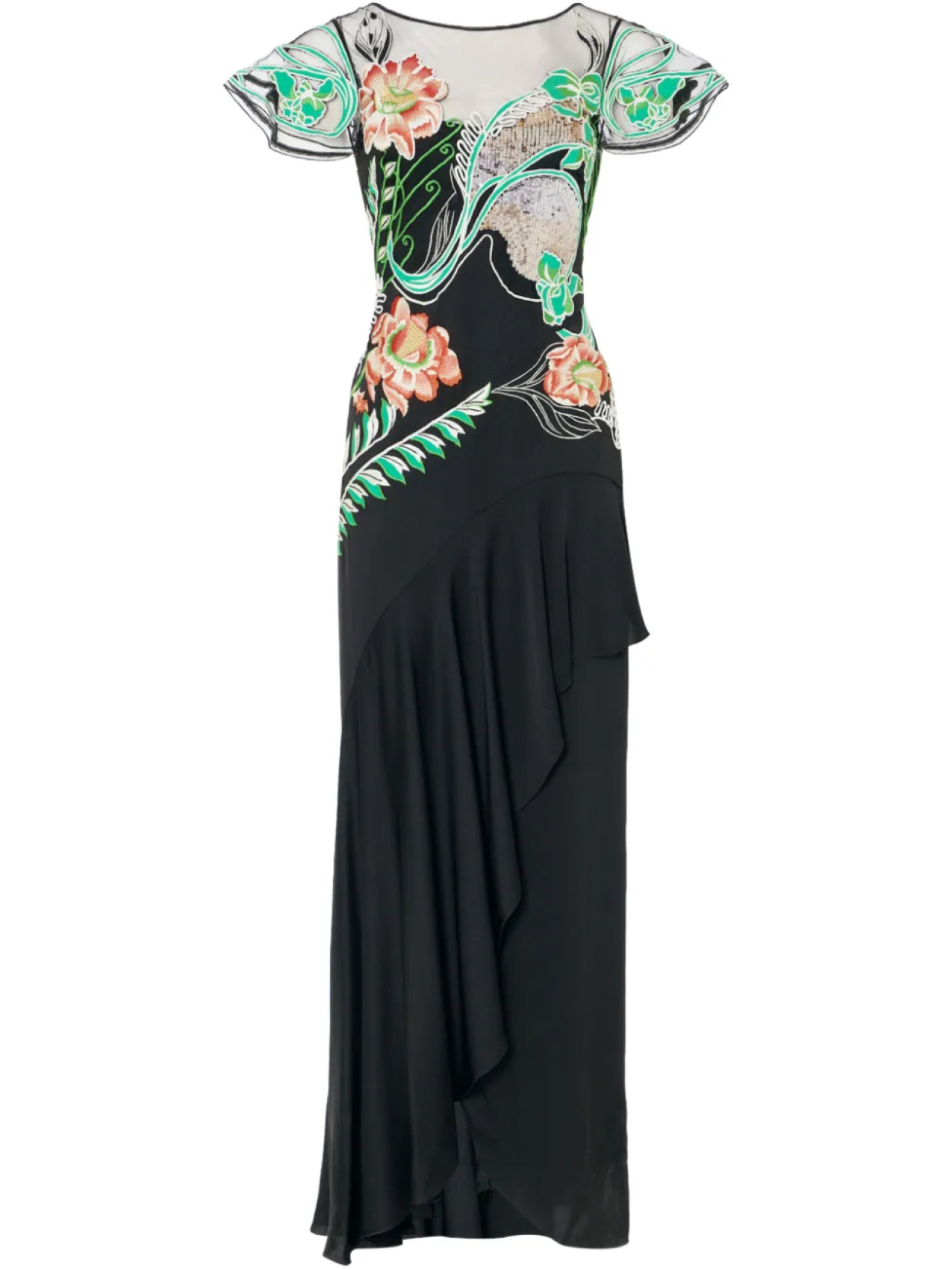 

Temperley London платье Gracia с оборками, черный