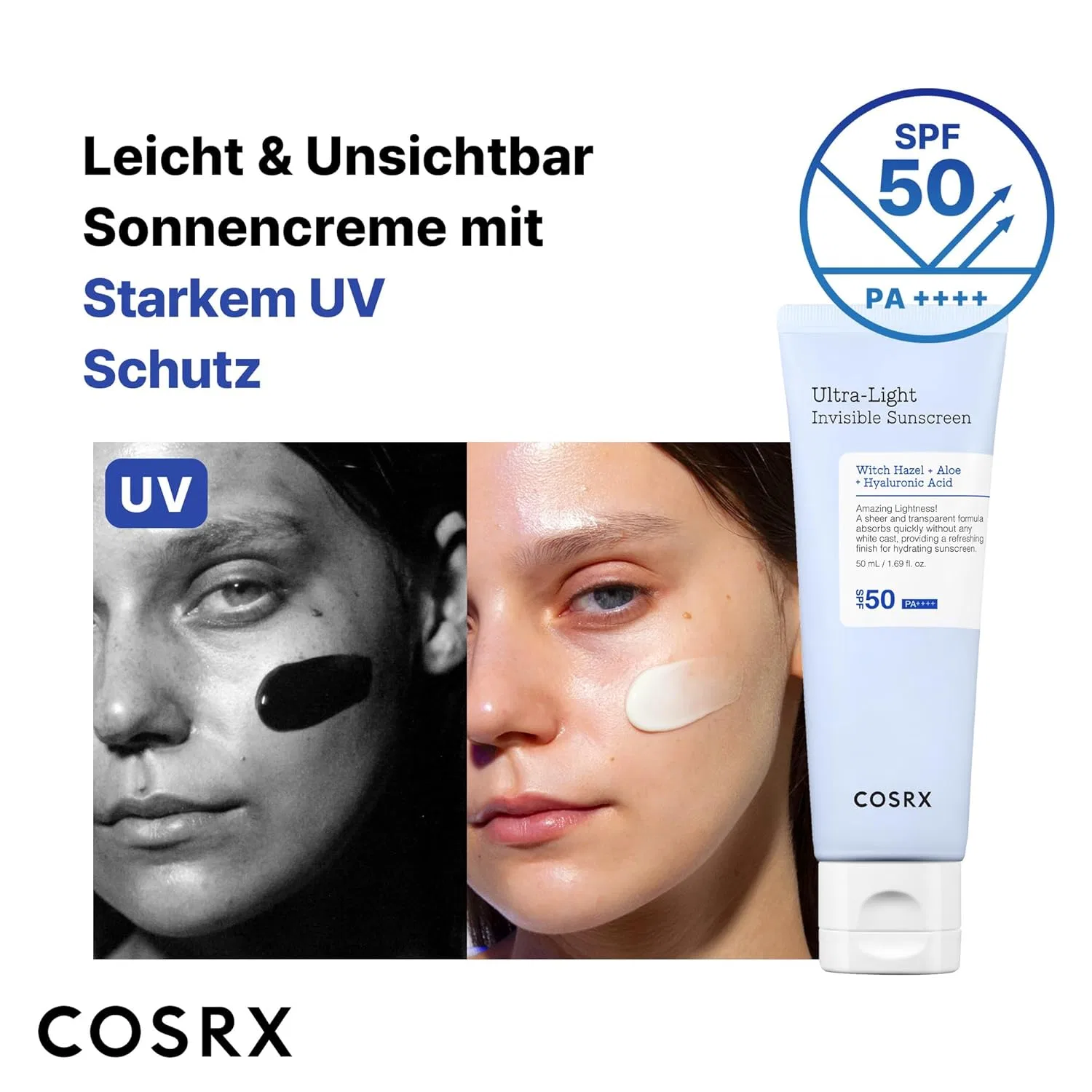 Солнцезащитный крем COSRX Ultra Light Invisible SPF 50, 50 мл Cosrx — фото 3