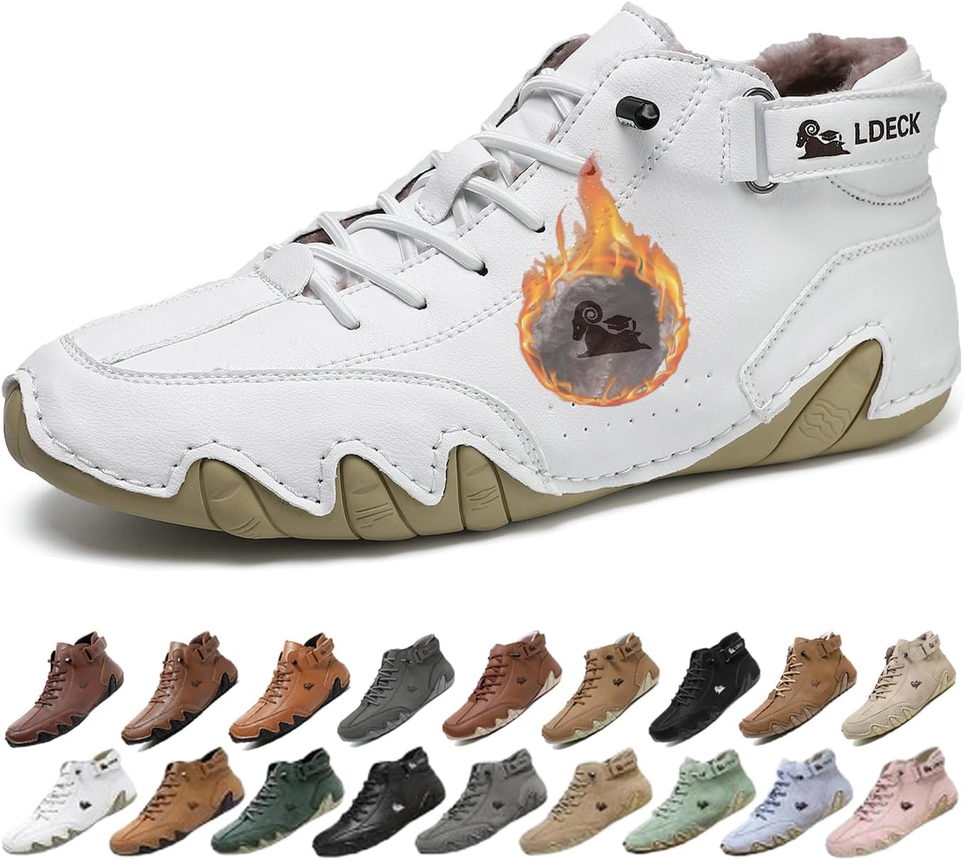 

Мужские водонепроницаемые зимние снежные ботинки с ортопедической поддержкой: легкие противоскользящие походные ботинки с теплой дышащей подкладкой для комфорта при ходьбе в холодную погоду весь день Generic, белый