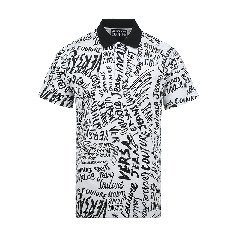 

Поло с логотипом VERSACE JEANS COUTURE, белый