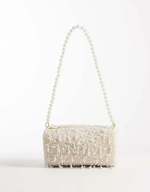 

Белая сумка через плечо с вышивкой Accessorize