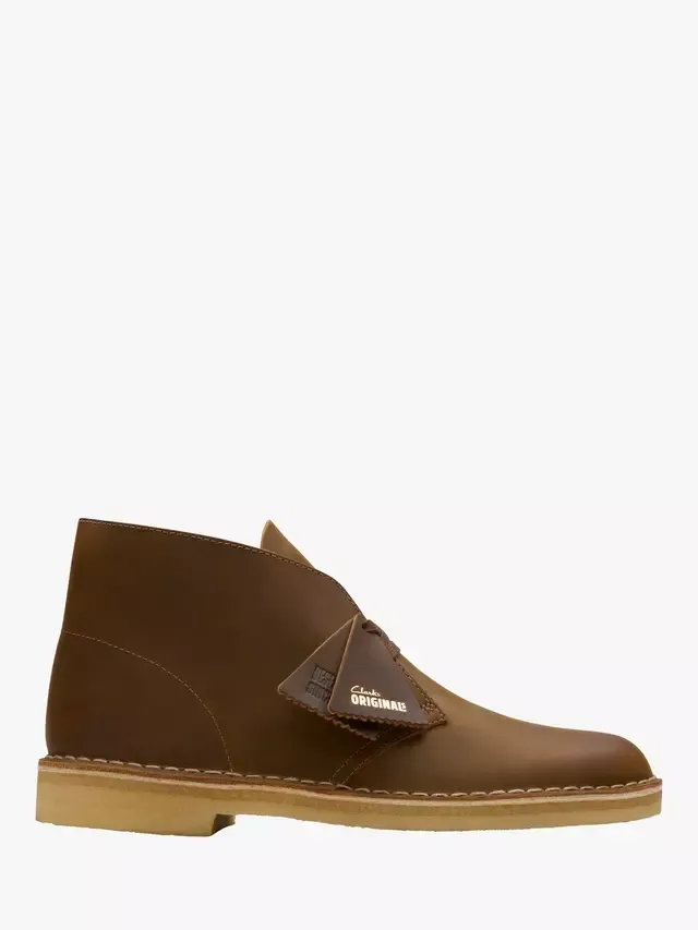 Оригинальные кожаные ботинки Desert Boots, обработанные пчелиным воском Clarks