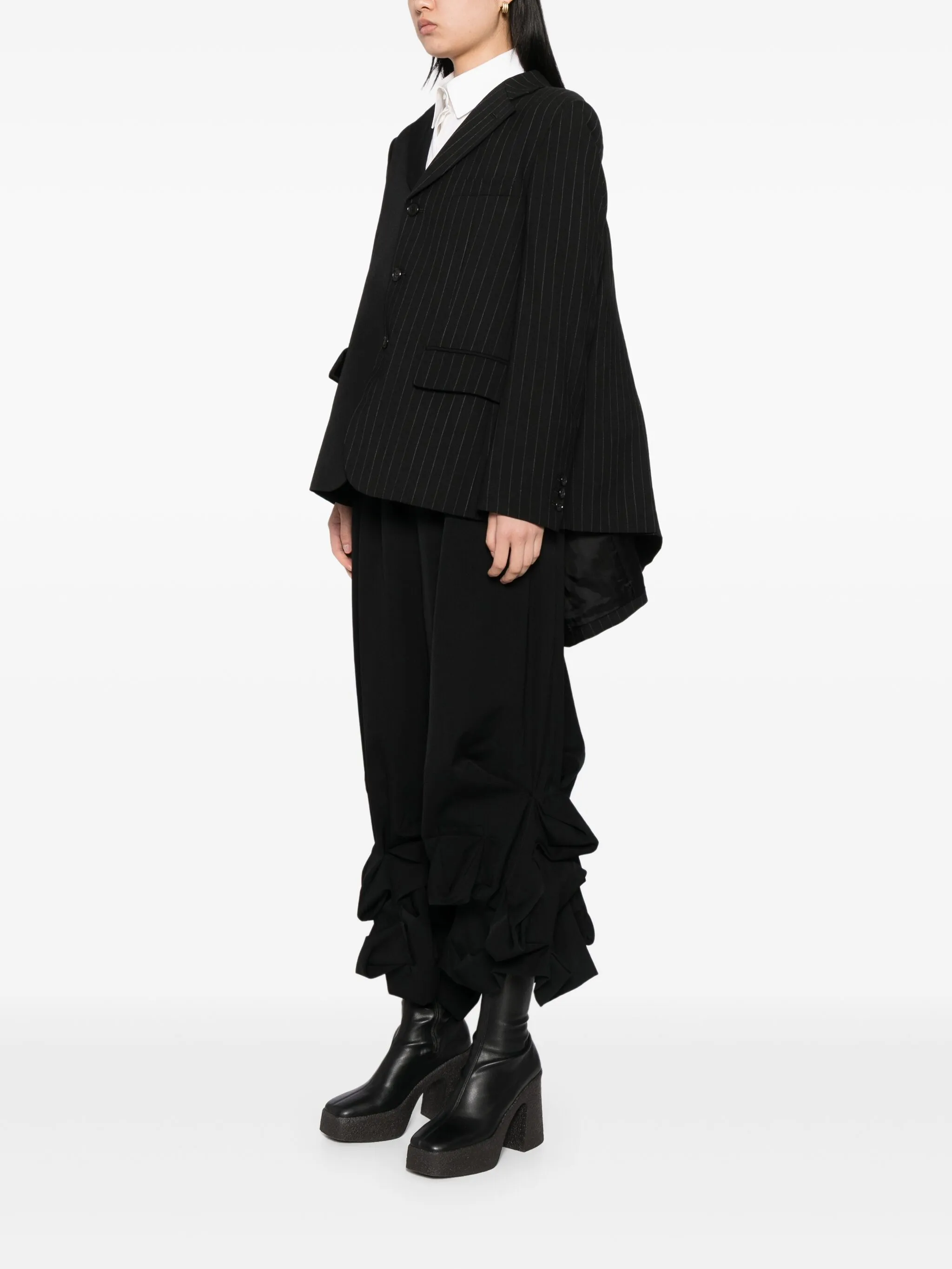 Блейзер асимметричного кроя Comme Des Garçons, черный — фото 3
