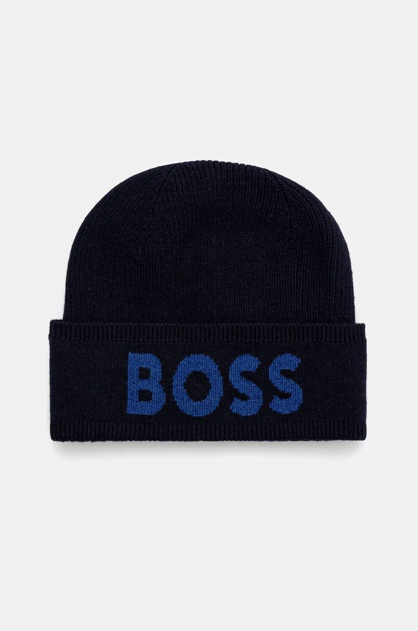 

Кепка BOSS из смесовой шерсти, темно-синий