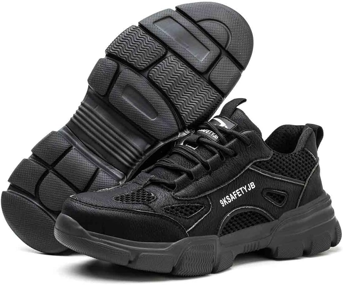 

Мужская рабочая защитная обувь, дышащие страховочные ботинки, кроссовки с стальным носком, устойчивые к ударам и проколам, удобная обувь для защиты при активном отдыхе на улице Hancha, черный