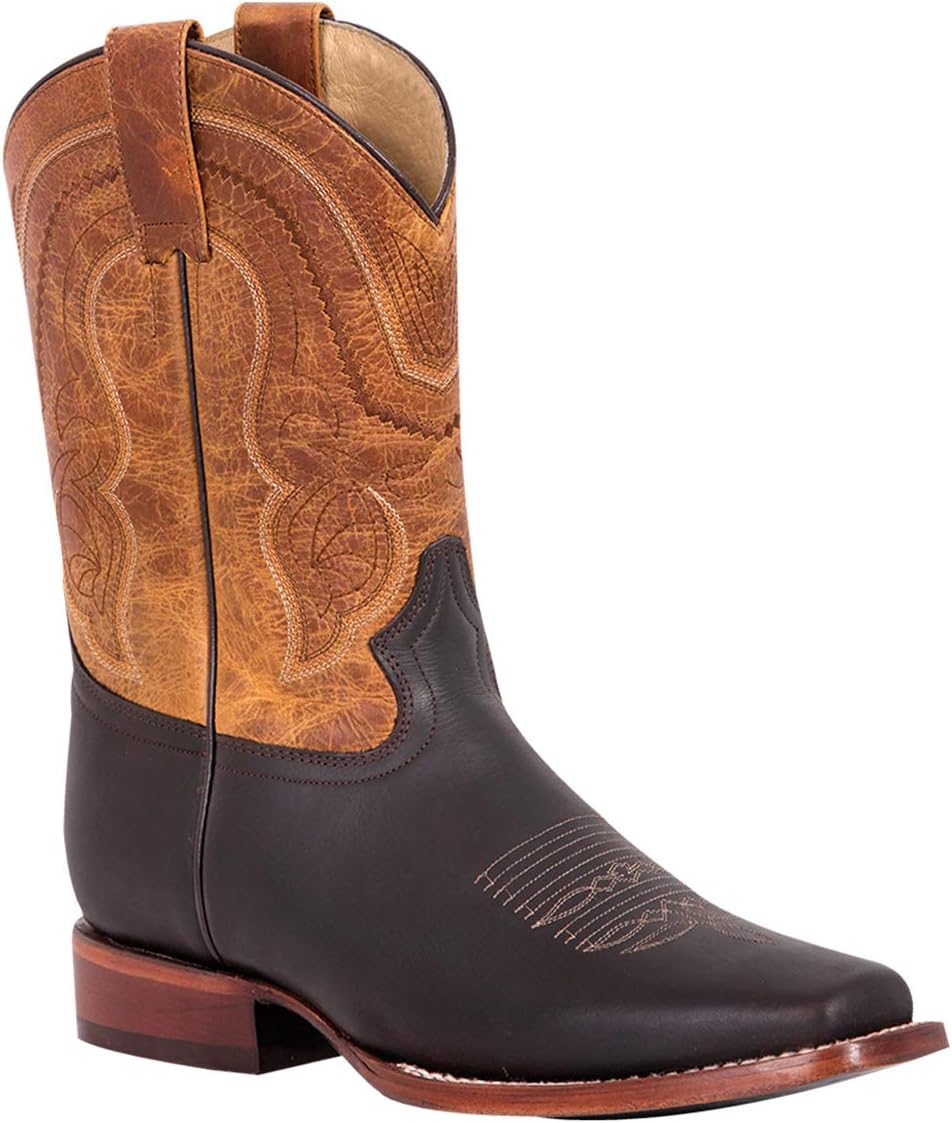 

Мужские западные ковбойские сапоги для родео из натуральной кожи El General, шоколадный ATL38 Generic