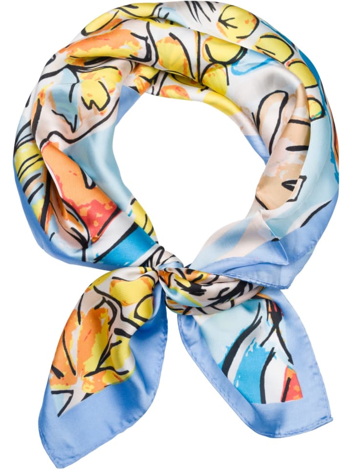 

Шарф с принтом пальм в стиле поп-арт светло-голубого цвета styleBREAKER