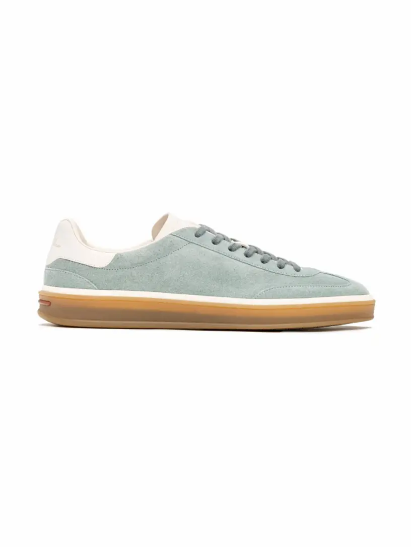 

Замшевые кеды Tennis Walk Loro Piana, зелёный