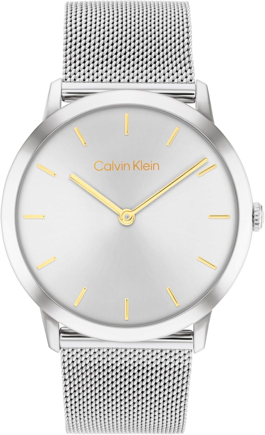 

Calvin Klein Exceptional - женские и мужские кварцевые часы с 2 часами, нержавеющая сталь, с сетчатым браслетом - водонепроницаемость 3 атм/30 метров - модные часы CK для него и для нее - 37 мм, Silver