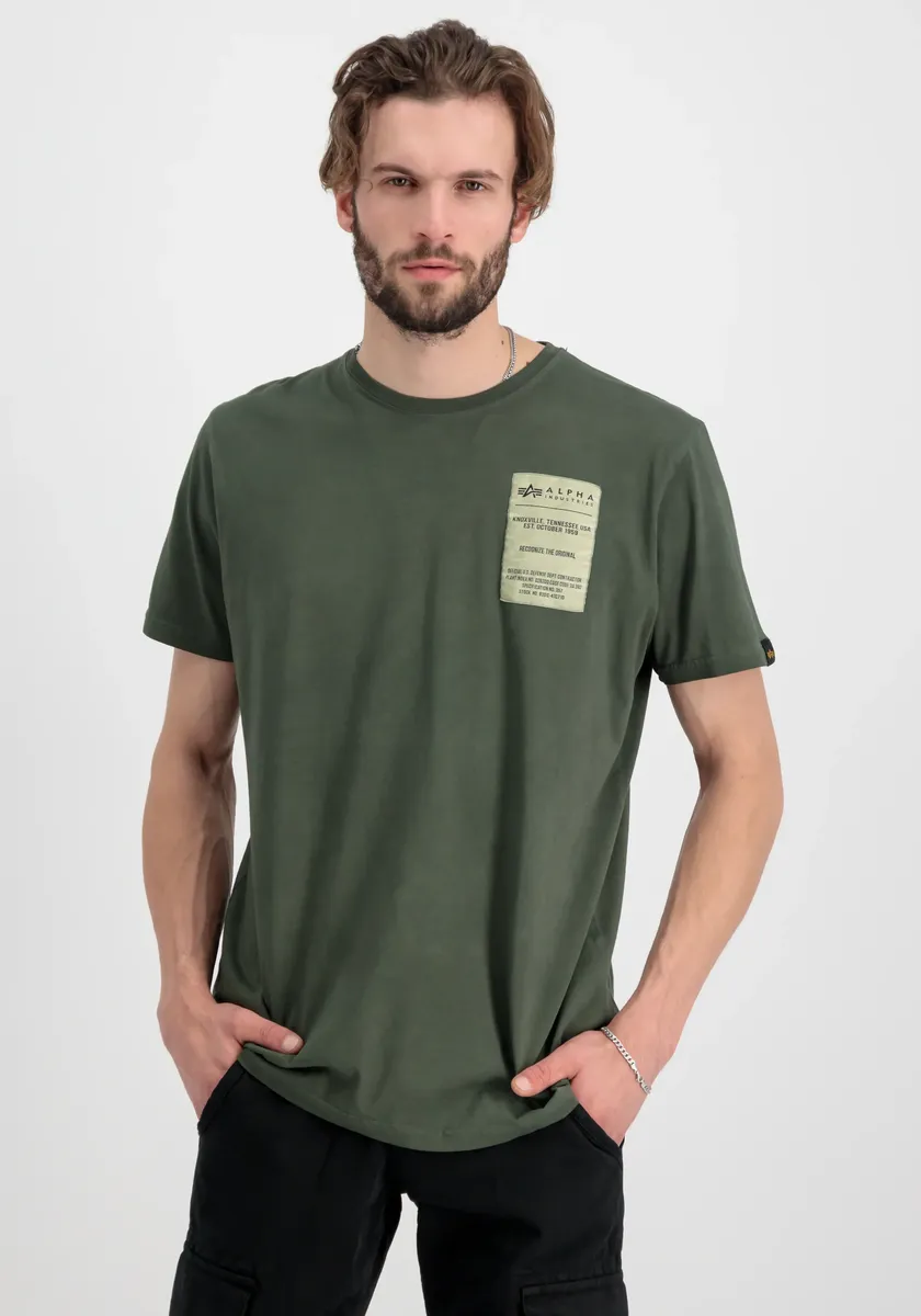 

Футболка Alpha Industries " Alpha Industries Мужчины - Футболки AI Label T", оливковый