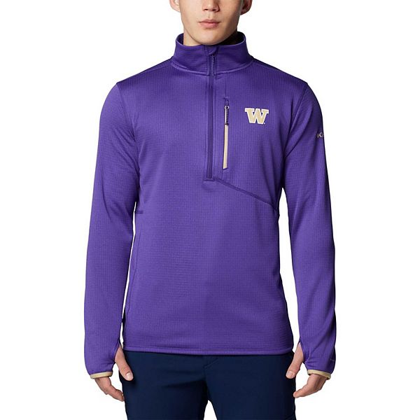 

Мужская фиолетовая куртка washington huskies park view grid fleece omni-wick с полузастежкой Columbia