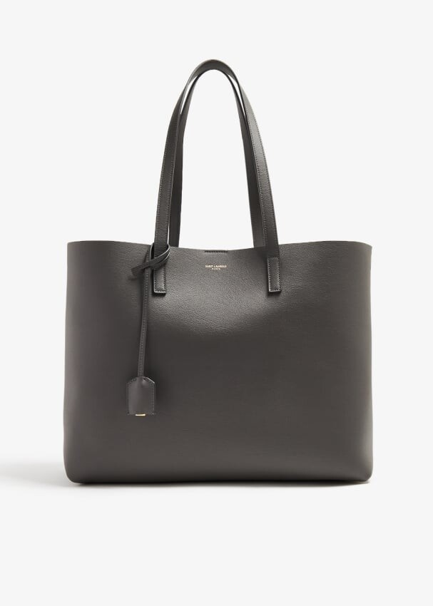 

Сумка-тоут Saint Laurent Leather Shopping, серый